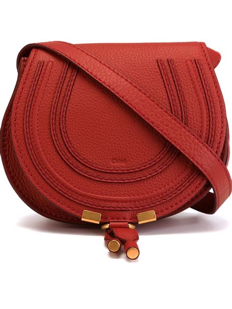 chloe marcie mini crossbody red|Chloe Women's The Marcie Bag .